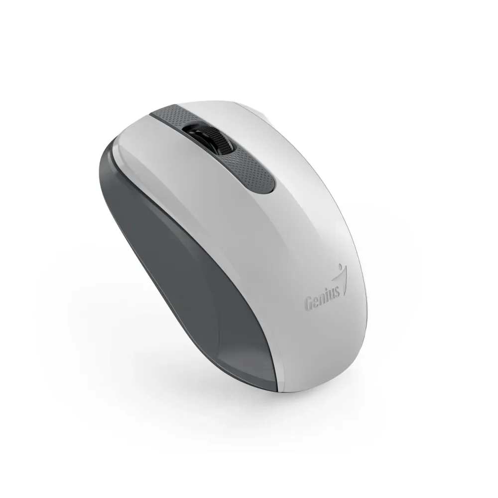 Genius безжина безшумна мишка Wireless Silent Mouse - NX-8008S White+Gray - Silent, 2.4GHz