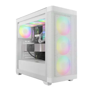 Gamdias кутия Case E-ATX - ATHENA M3 White - USB-C, 4 x 120 mm A-RGB, Mesh, Tempered Glass