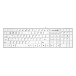Genius клавиатура Slim Keyboard SlimStar 126 White - Copilot, Low profile Chocolate