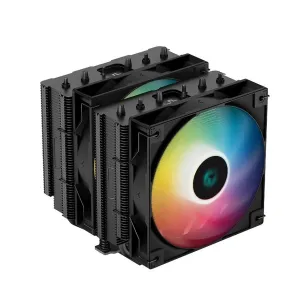 DeepCool охладител CPU Cooler AG620 BK - Addressable RGB, Dual-Tower - LGA1700/AM5 DeepCool охладител CPU Cooler AG620 BK - Addressable RGB, Dual-Tower - LGA1700/AM5