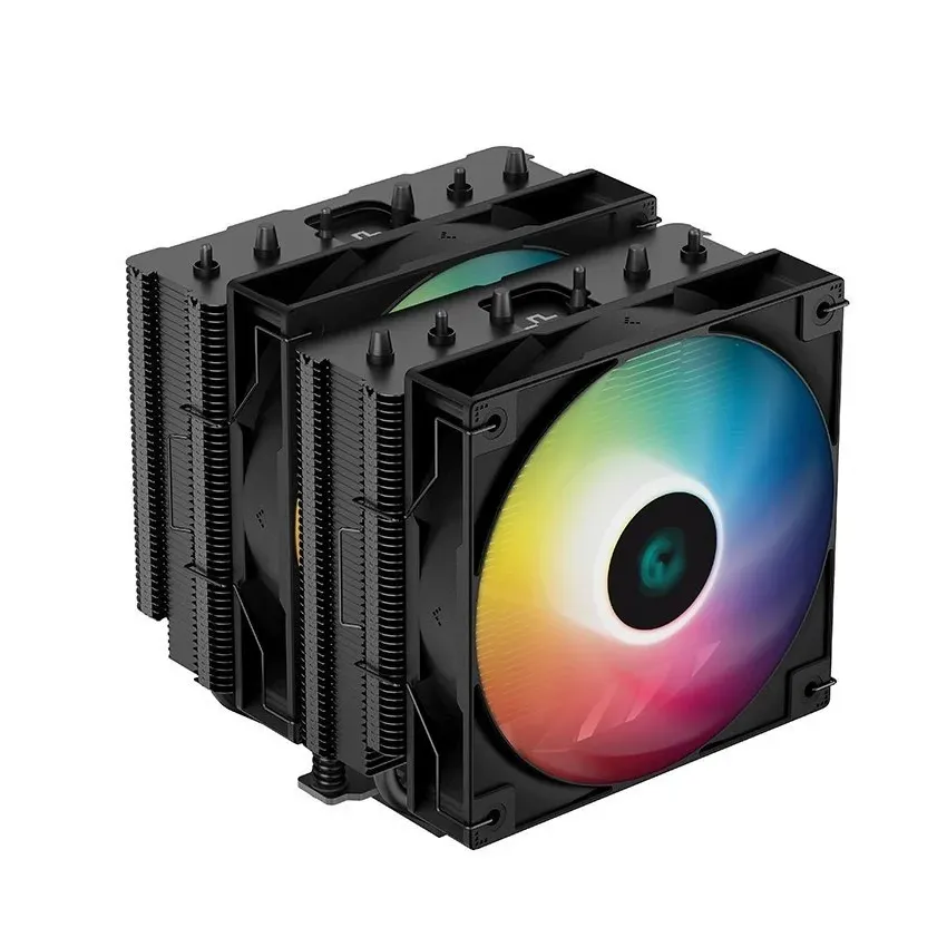 DeepCool охладител CPU Cooler AG620 BK - Addressable RGB, Dual-Tower - LGA1700/AM5 DeepCool охладител CPU Cooler AG620 BK - Addressable RGB, Dual-Tower - LGA1700/AM5