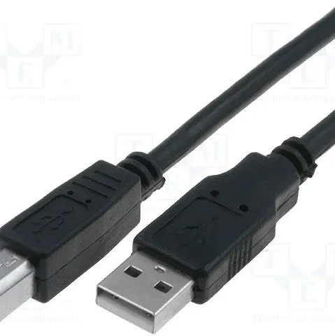 VCom Кабел USB 2.0 AM / BM Black - CU201-B-5m