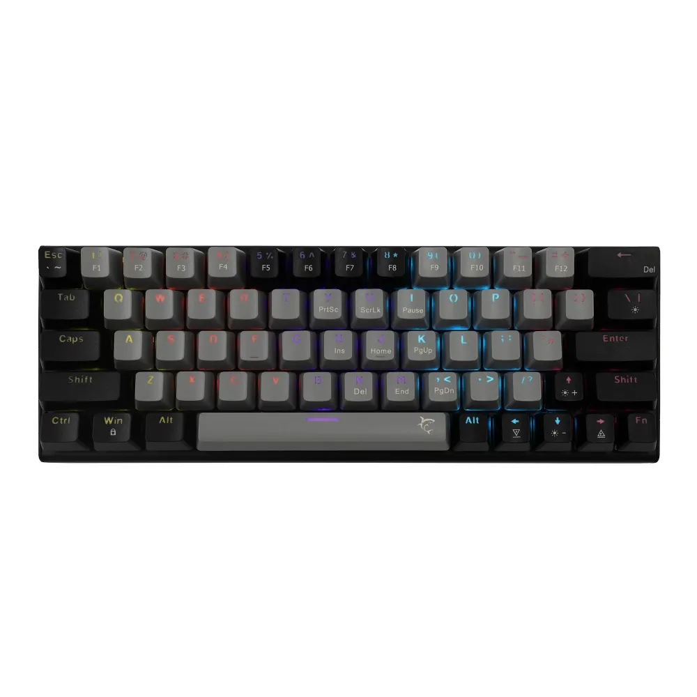 White Shark геймърска механична клавиатура Gaming Mechanical Keyboard WAKIZASHI 2 - Blue Switches (English US), Gray, Black White Shark геймърска механична клавиатура Gaming Mechanical Keyboard WAKIZASHI 2 - Blue Switches (English US), Gray, Black