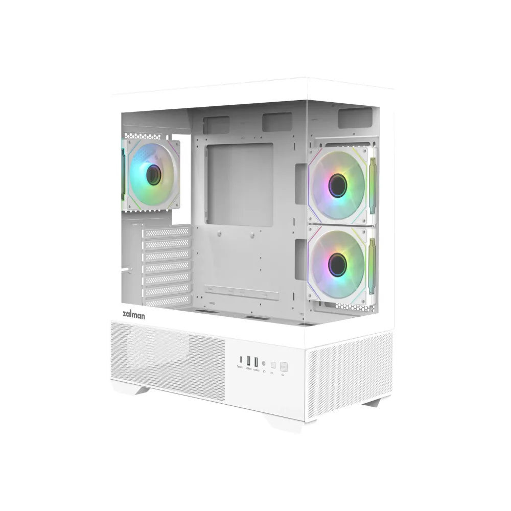 Zalman кутия Case ATX - Chronix WHITE V2 - 3 x 120 mm A-RGB, USB-C, Tempered Glass Zalman кутия Case ATX - Chronix WHITE V2 - 3 x 120 mm A-RGB, USB-C, Tempered Glass