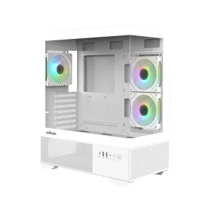 Zalman кутия Case ATX - Chronix WHITE V2 - 3 x 120 mm A-RGB, USB-C, Tempered Glass