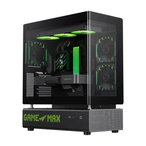 Gamemax кутия Case ATX - N90 BG - Addressable RGB, Modular Dual-Chamber