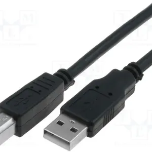 VCom Кабел USB 2.0 AM / BM Black - CU201-B-1.5m