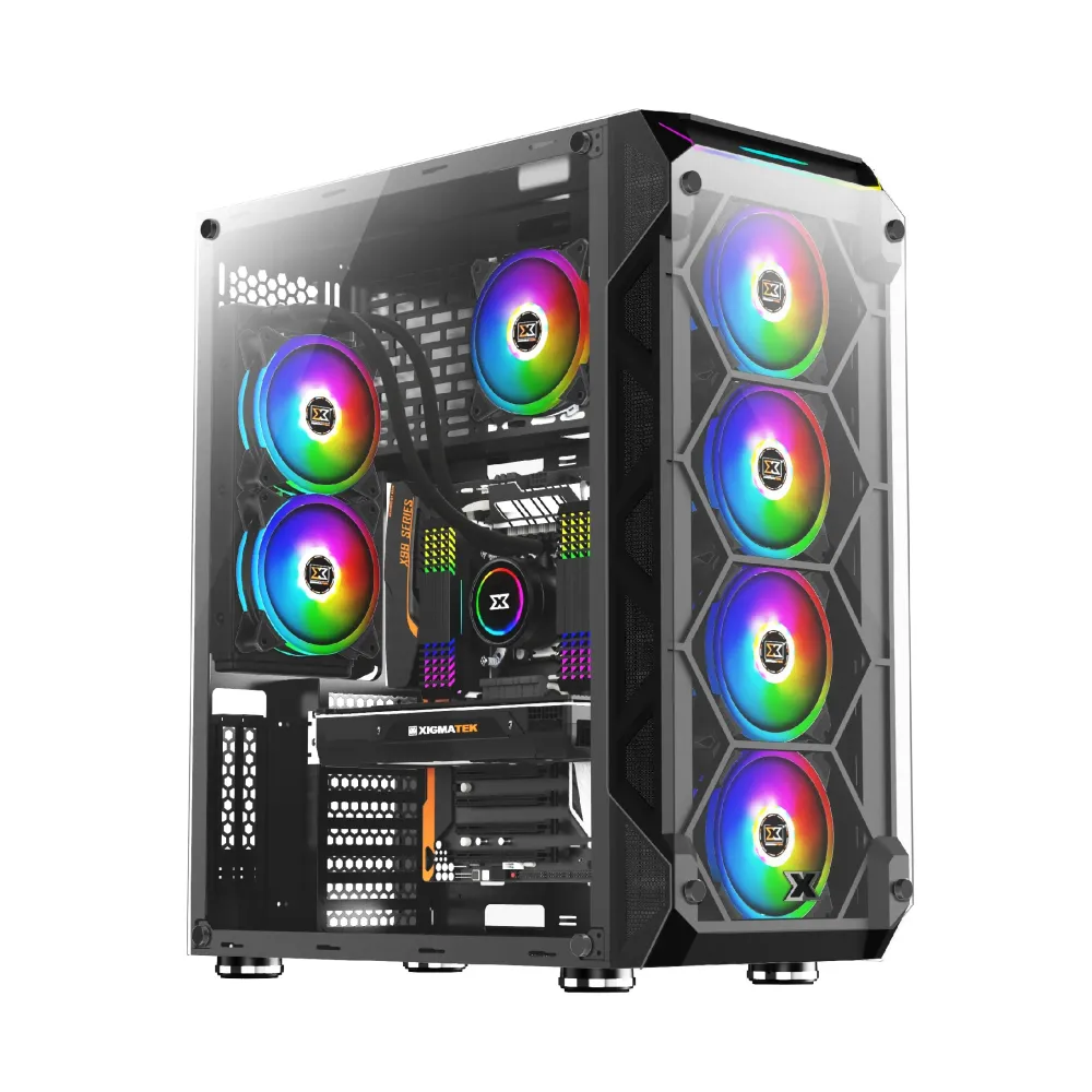 Xigmatek кутия Case EATX - Overtake - 6 ARGB Fans