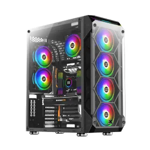 Xigmatek кутия Case EATX - Overtake - 6 ARGB Fans