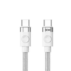 Orico кабел Cable USB C-to-C PD 60W Charging 1.0m White - CDX-60CC-WH