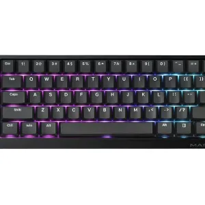 Madlions професионална геймърска механична клавиатура Professional Gaming Mechanical Keyboard MAD 60 HE RGB - 1K, Magnetic Amber Pro Switches - Black