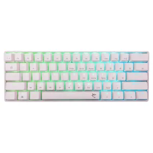 White Shark геймърска механична клавиатура Gaming Mechanical Keyboard SHINOBI 2 - YUSYA 5P Blue Switches (English US), White White Shark геймърска механична клавиатура Gaming Mechanical Keyboard SHINOBI 2 - YUSYA 5P Blue Switches (English US), White