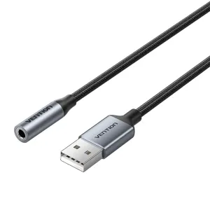 Vention външна звукова карта USB Sound card 1-Port 0.25M Gray - CVFHC