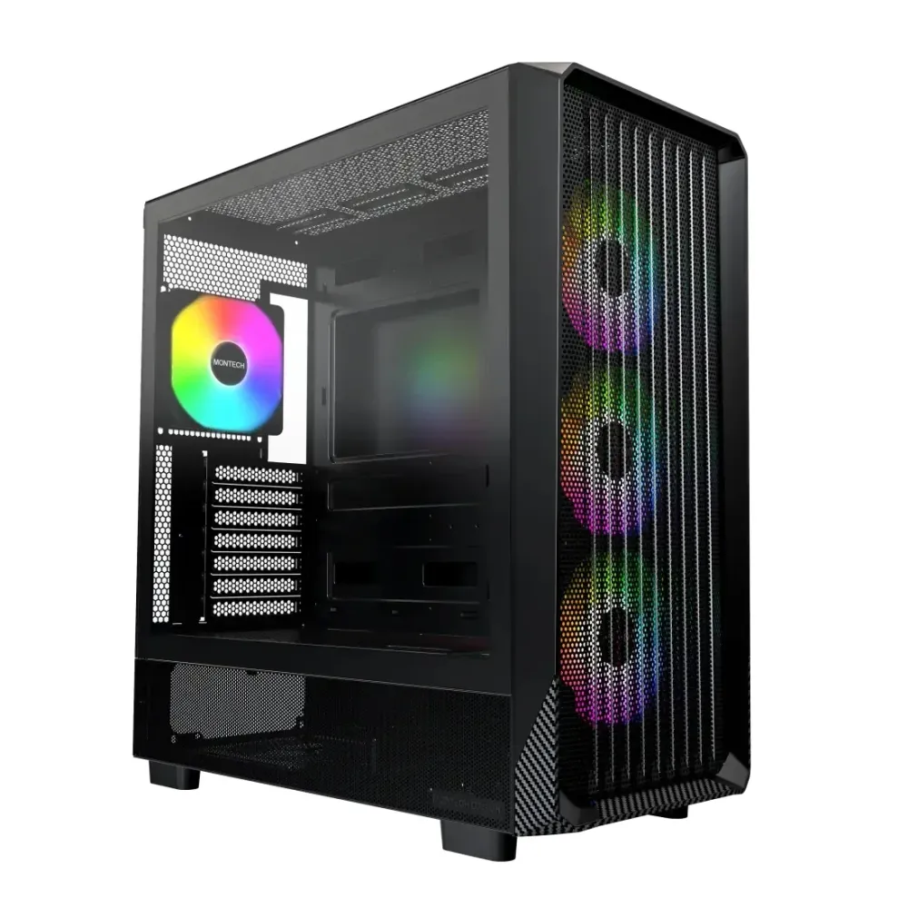 Montech кутия Case ATX - X5 (B) - 4 A-RGB fans, USB-C