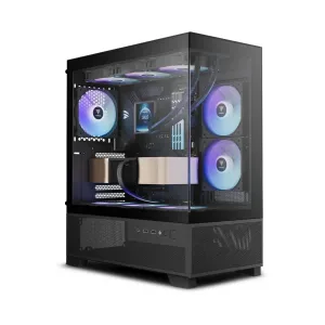 Gamdias кутия Case mATX - AURA GC12 ARGB BK - 6 x 120 mm A-RGB, USB-C, Tempered Glass Gamdias кутия Case mATX - AURA GC12 ARGB BK - 6 x 120 mm A-RGB, USB-C, Tempered Glass