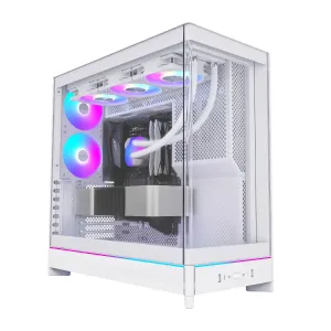 Montech кутия Case ATX - HS02 PRO (W) - 5 x 120 mm ARGB Fans, USB-C, Black