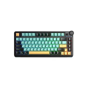 Aula геймърска механична клавиатура Wireless Gaming Mechanical Keyboard AU75 - Bloomfield Switch [Linear] (English US), Turmeric yellow