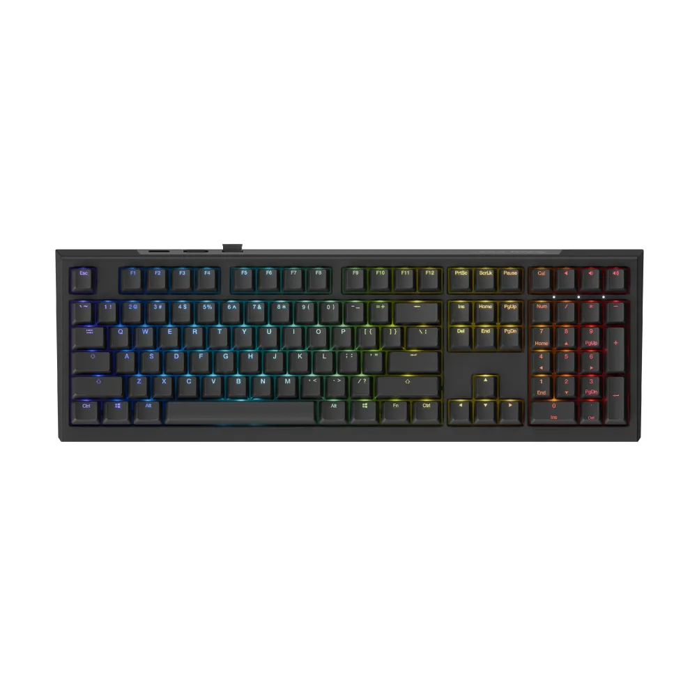 Ducky професионална геймърска механична клавиатура Professional Gaming Mechanical Keyboard One X Wireless Black - Ducky AI Switches [Linear]