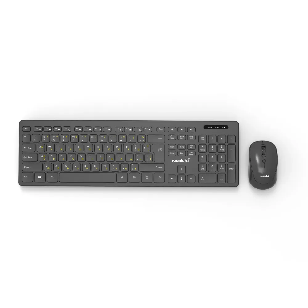 Makki БДС клавиатура и мишка Combo Keyboard and Mouse Wireless 2.4G BG low-profile chocolate - MAKKI-KB-KMX-C16 Makki БДС клавиатура и мишка Combo Keyboard and Mouse Wireless 2.4G BG low-profile chocolate - MAKKI-KB-KMX-C16