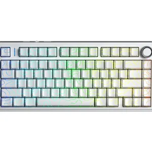 Aula геймърска механична клавиатура Wireless Gaming Mechanical Keyboard F75HE - Black King Magnetic Switch [Linear] (English US), White