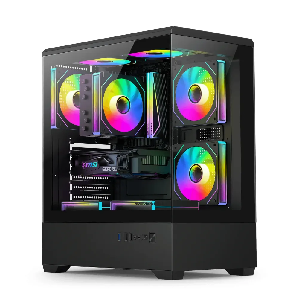 Aigo кутия Case ATX - C365 Black - 3 x 120 mm A-RGB fans included