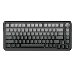 Ajazz геймърска механична клавиатура Wireless Gaming Mechanical Keyboard AK820 MAX - White birch [Linear] (English US), Side Printed, Gray