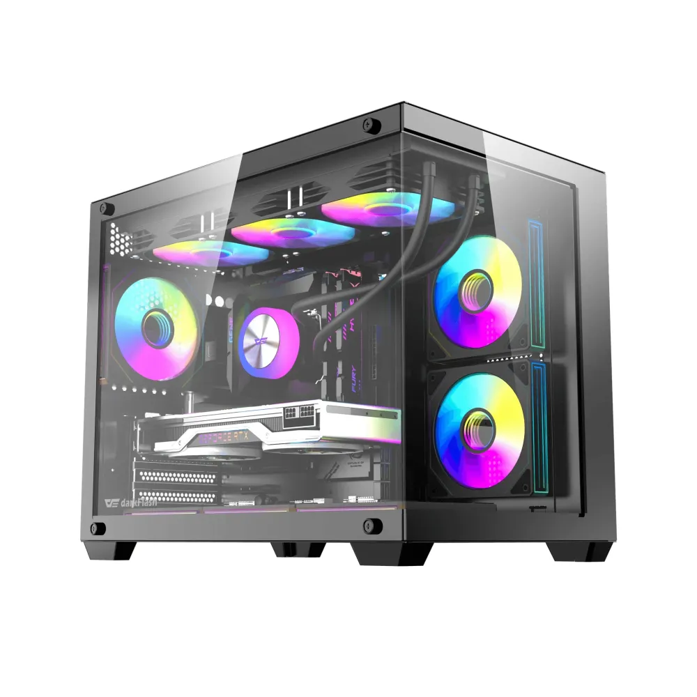 Darkflash кутия Case mATX - B275 PRO Black - 6 x 120 mm Infinity Mirror A-RGB Darkflash кутия Case mATX - B275 PRO Black - 6 x 120 mm Infinity Mirror A-RGB