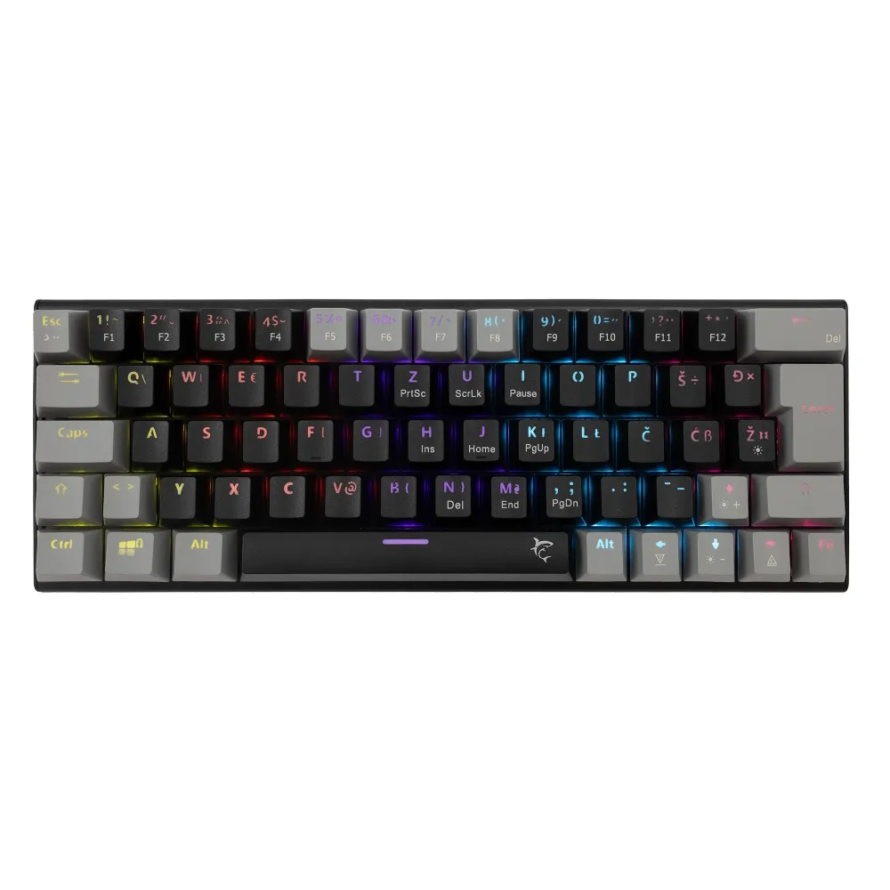 White Shark геймърска механична клавиатура Gaming Mechanical Keyboard WAKIZASHI 2 - Red Switches (English US), Black, Gray White Shark геймърска механична клавиатура Gaming Mechanical Keyboard WAKIZASHI 2 - Red Switches (English US), Black, Gray