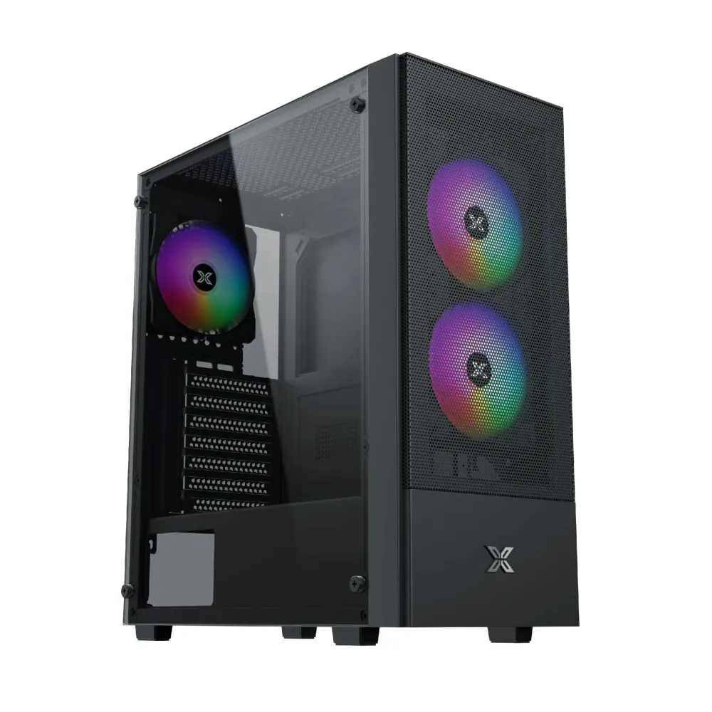 Xigmatek кутия Case ATX - Hero II Air 3F - RGB, Tempered Glass
