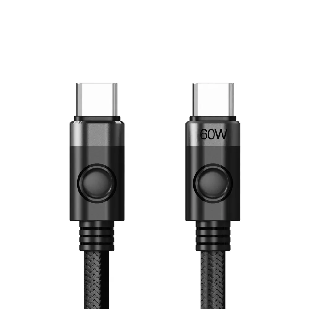 Orico кабел Cable USB C-to-C PD 60W Charging 1.0m Black - CDX-60CC-BK