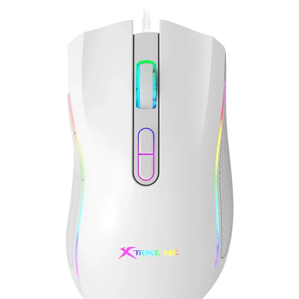 Xtrike ME Геймърска мишка Gaming Mouse GM-314 White - 7200dpi, RGB