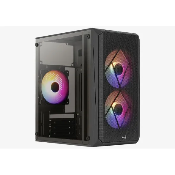 AeroCool кутия Case mATX - CS-107-A-BK-v2 - 3 fans included