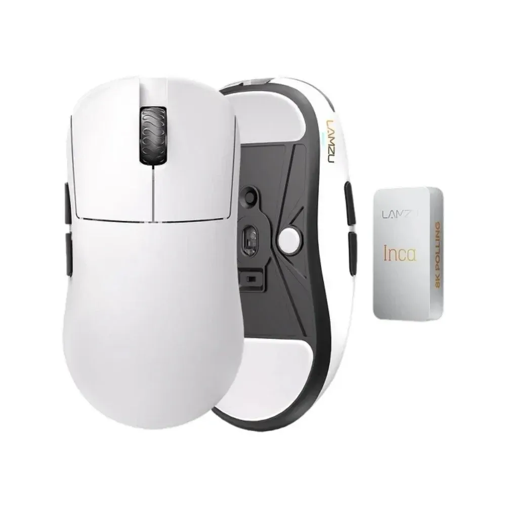 Lamzu професионална геймърска мишка INCA 8K - Wireless Gaming Mouse - White