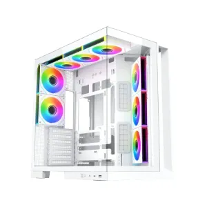 Xigmatek кутия Case ATX - Aqua 7 Arctic - 8 ARGB Fans, USB-C