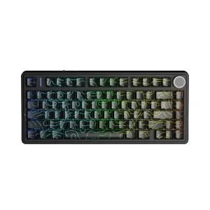 Aula геймърска механична клавиатура Wireless Gaming Mechanical Keyboard F75HE - Black King Magnetic Switch [Linear] (English US), Black Contour