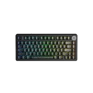 Aula геймърска механична клавиатура Wireless Gaming Mechanical Keyboard F75HE - Black King Magnetic Switch [Linear] (English US), Black Contour