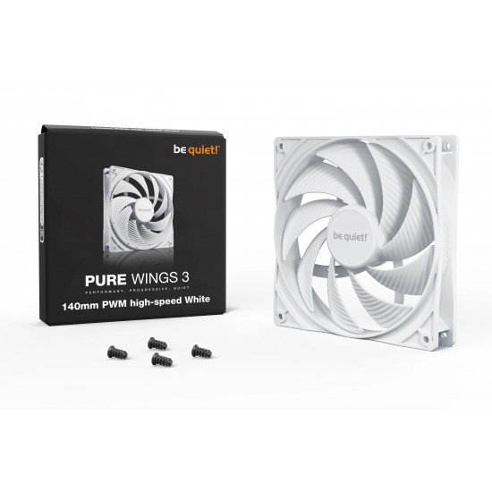 be quiet! вентилатор Fan 140mm - Pure Wings 3 140mm PWM high-speed White