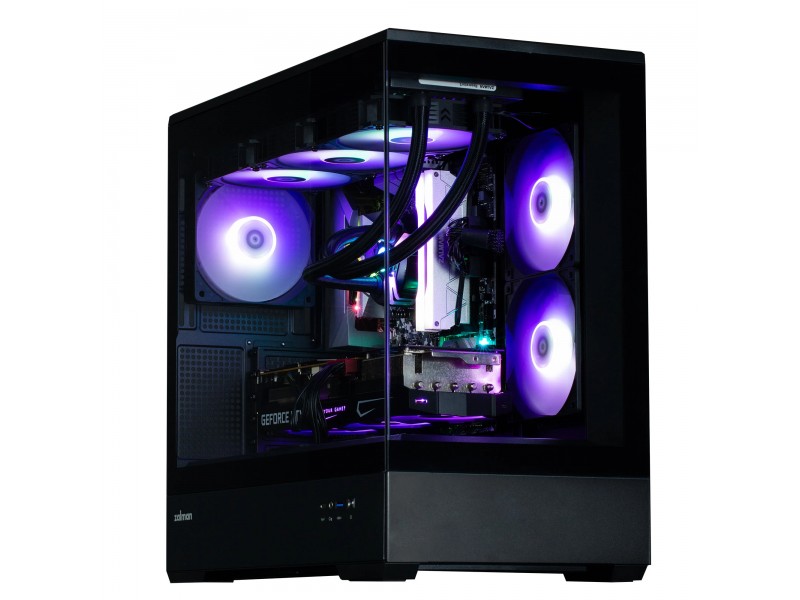 Zalman кутия Case mATX - P30 Black - aRGB, Tempered Glass