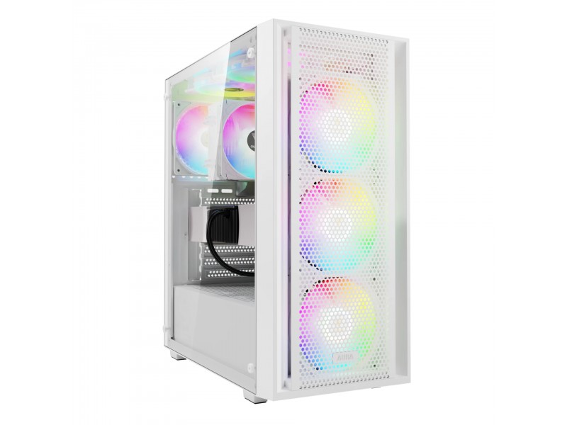 Gamdias кутия Case ATX - AURA GC2 Elite White - Mesh, RGB, Tempered Glass