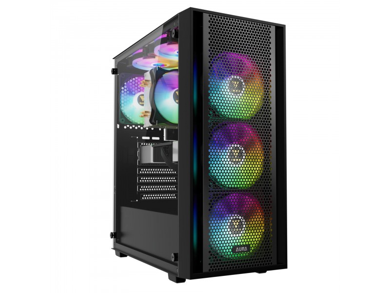 Gamdias кутия Case ATX - AURA GC2 Elite - Mesh, RGB, Tempered Glass