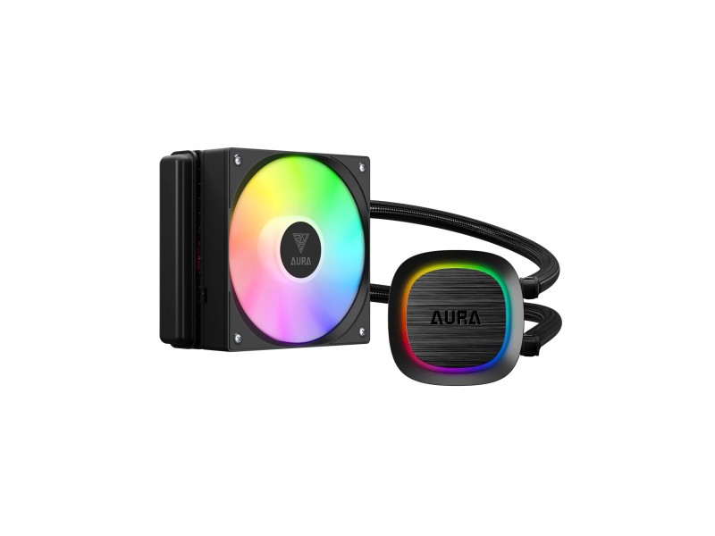 Gamdias водно охлаждане Water Cooling 120mm - AURA GL120 v2 Black - aRGB