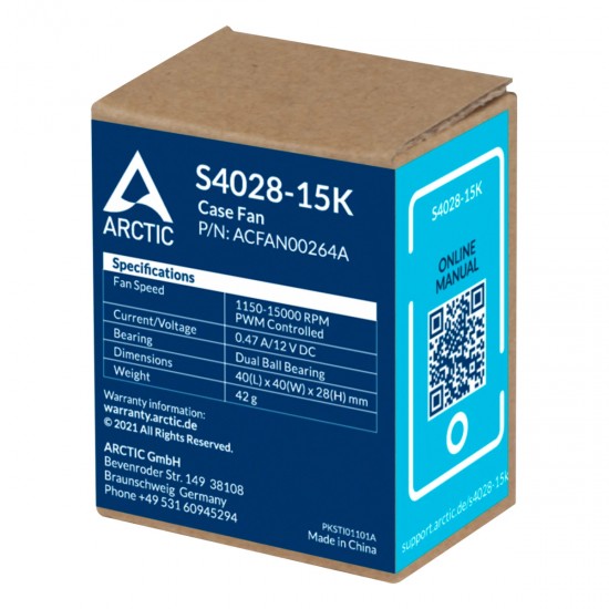 Arctic сървърен вентилатор Server Fan 40x40x28 Dual Ball - S4028-15K - ACFAN00264A