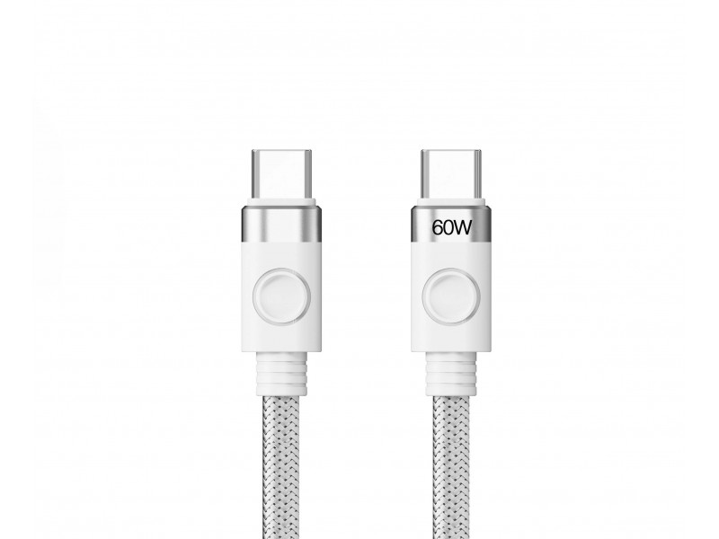 Orico кабел Cable USB C-to-C PD 60W Charging 1.0m White - CDX-60CC-WH