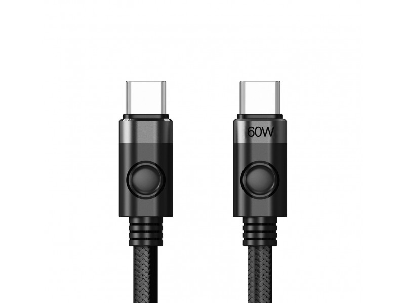 Orico кабел Cable USB C-to-C PD 60W Charging 1.0m Black - CDX-60CC-BK