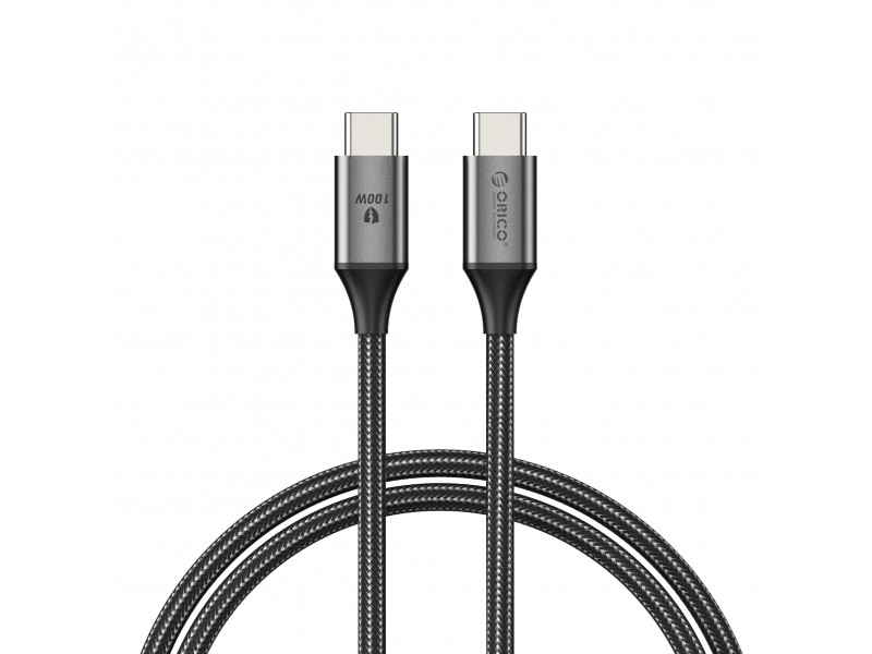 Orico кабел Cable USB C-to-C PD 100W Charging 1.0m Black - CDX-100CC-BK