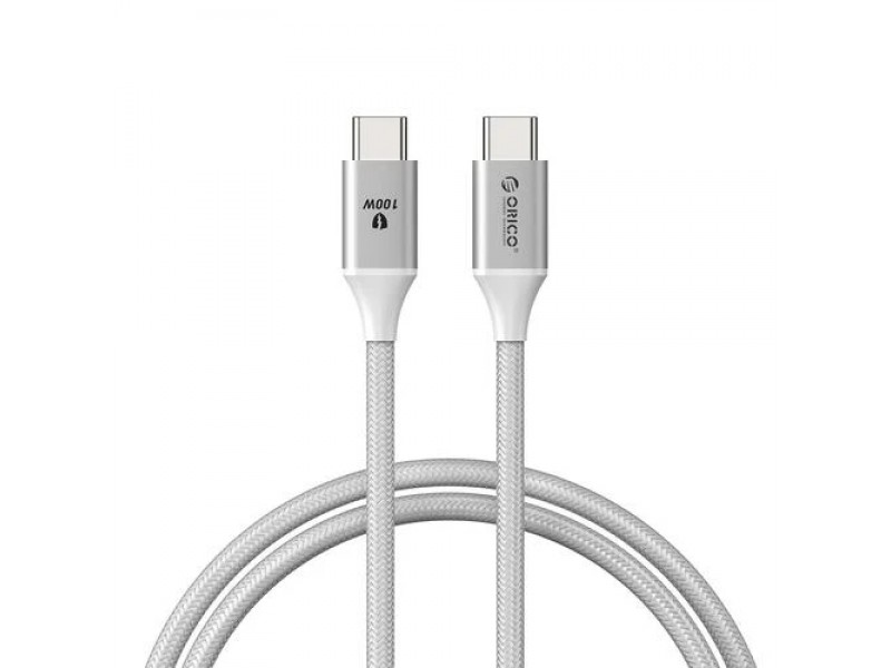 Orico кабел Cable USB C-to-C PD 100W Charging 1.0m White - CDX-100CC-WH