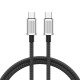 Orico кабел Cable USB C-to-C PD 60W Charging 2.0m Black - GQZ60-20-BK