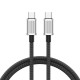 Orico кабел Cable USB C-to-C PD 60W Charging 1.5m Black - GQZ60-15-BK