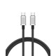 Orico кабел Cable USB C-to-C PD 100W Charging 1.0m Black - GQZ100-10-BK
