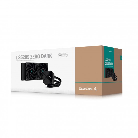 DeepCool водно охлаждане Water Cooling LS520S Zero Dark - LGA1700/AM5